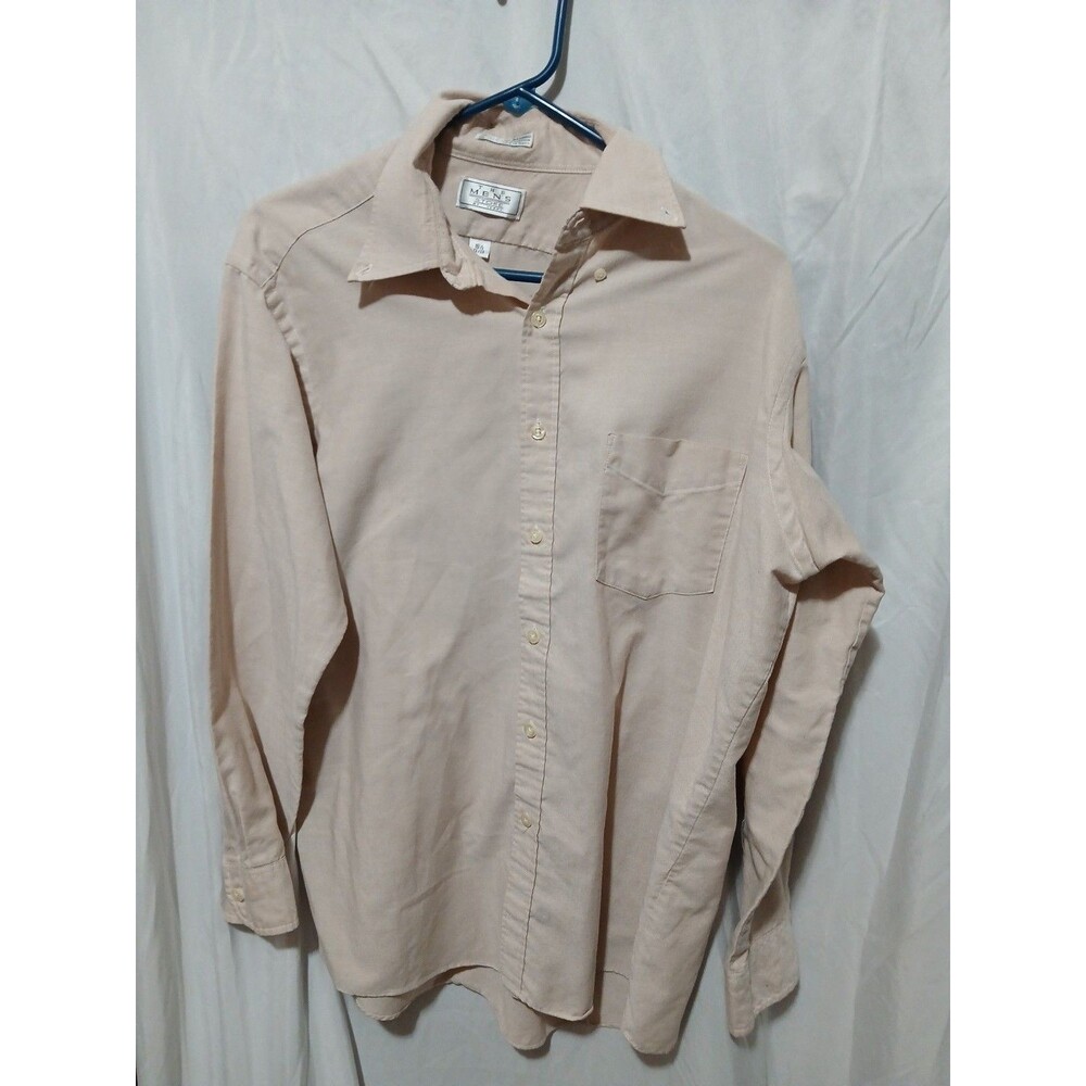 The Mens Store At Sears Tan Button Up Mens Size 16.5